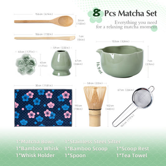 Petal-Shaped Matcha Set 500ml