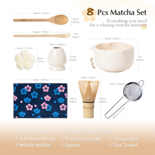 Petal-Shaped Matcha Set 500ml