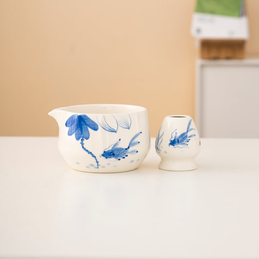 Hand-painted Fish Matcha Set 550ml