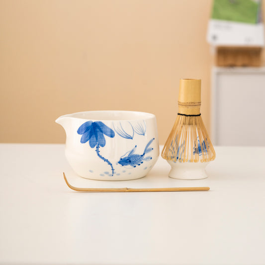 Hand-painted Fish Matcha Set 550ml