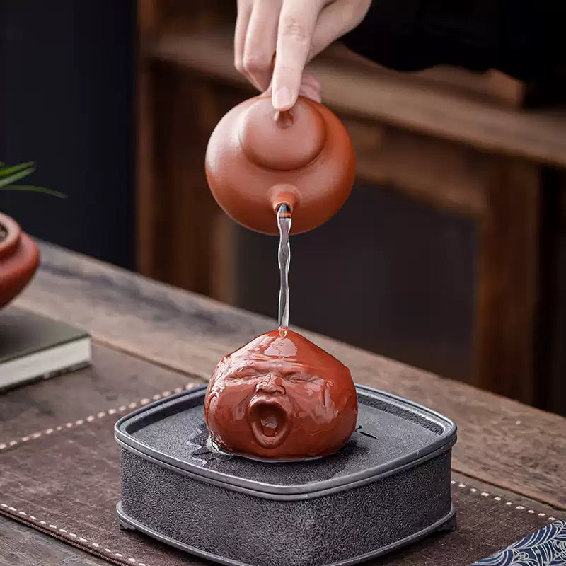 Funny Yawning Zisha Teapet