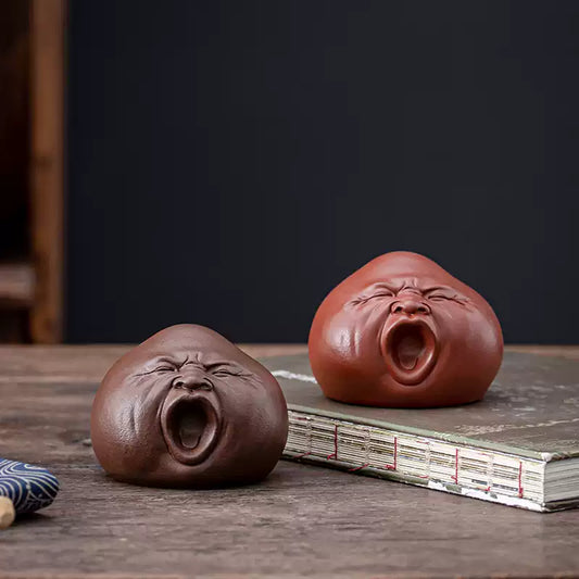 Funny Yawning Zisha Teapet