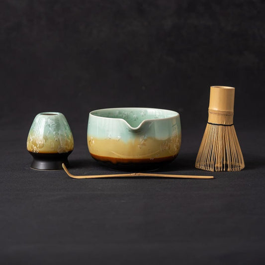 Crystalline Glaze Matcha Set 450ml
