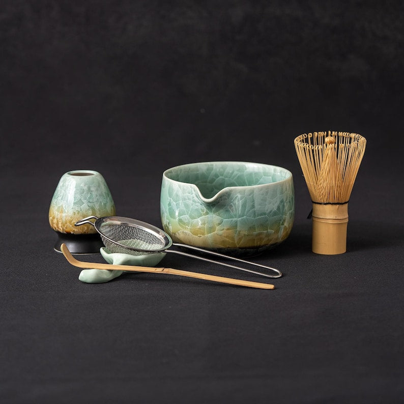 Crystalline Glaze Matcha Set 450ml