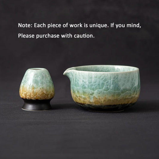 Crystalline Glaze Matcha Set 450ml