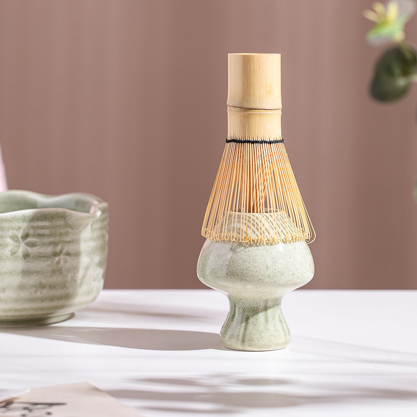 Bamboo Whisk and Holder