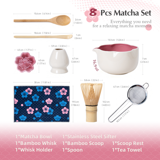 Petal-Shaped Matcha Set 500ml