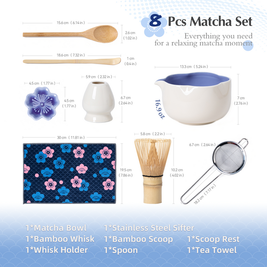 Petal-Shaped Matcha Set 500ml