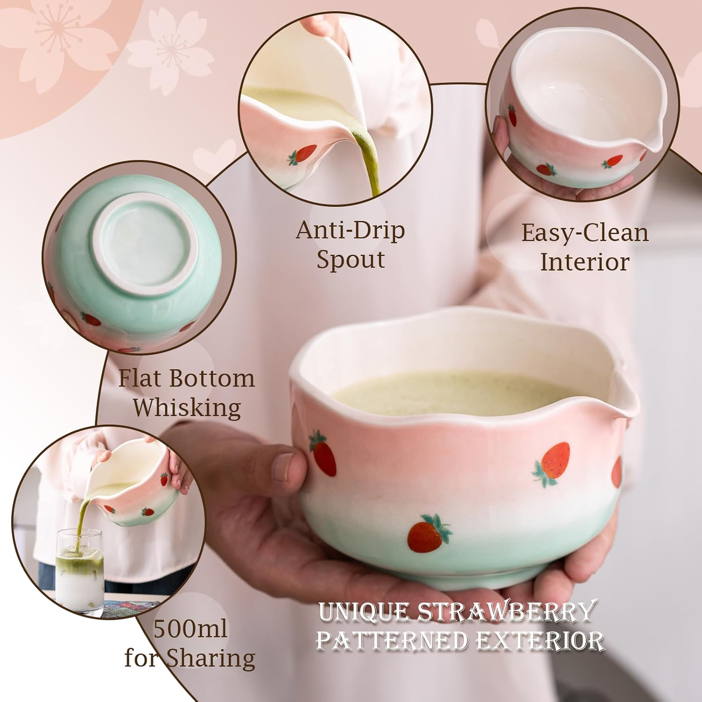 Strawberry Matcha Set 500ml