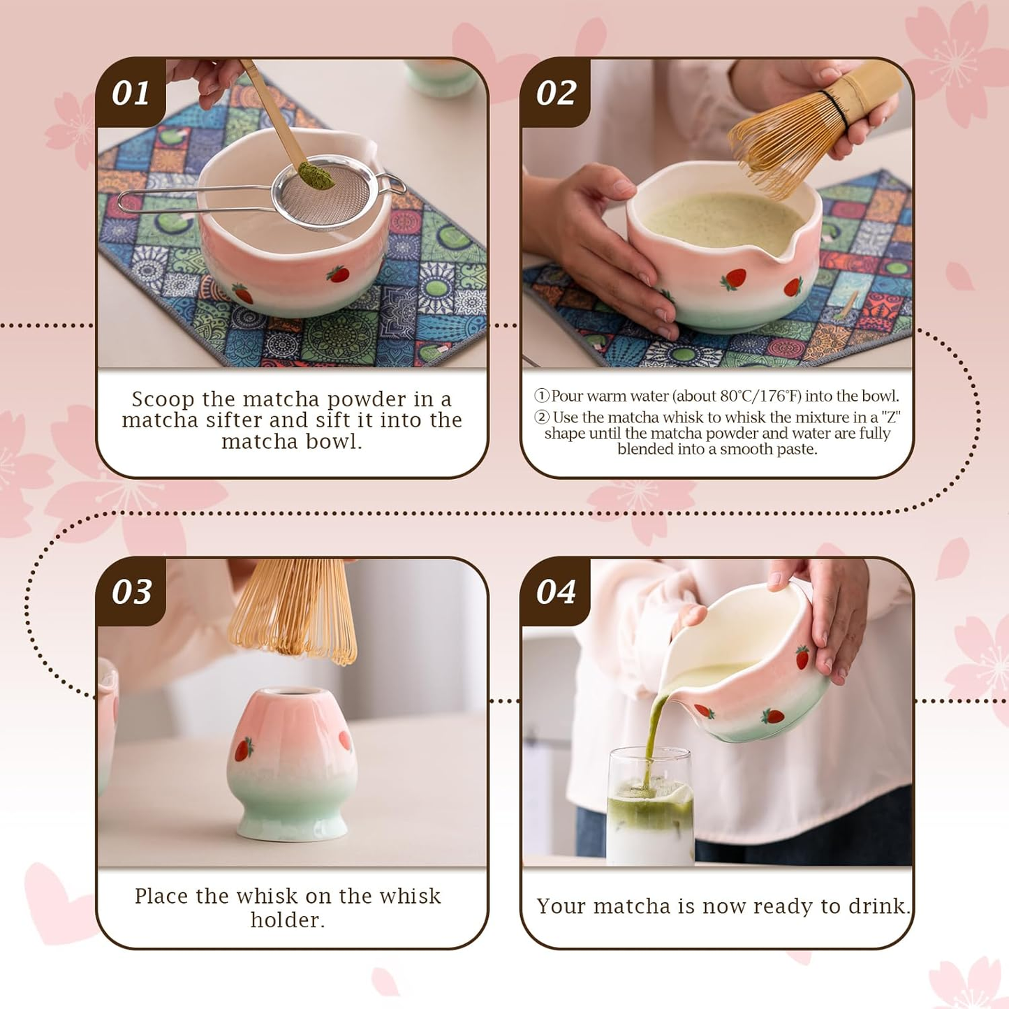 Strawberry Matcha Set 500ml