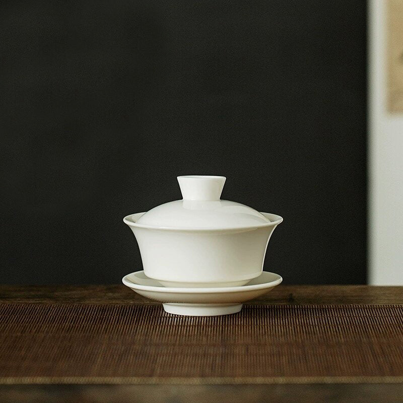 White Dehua Porcelain Gaiwan 100/120/130ml