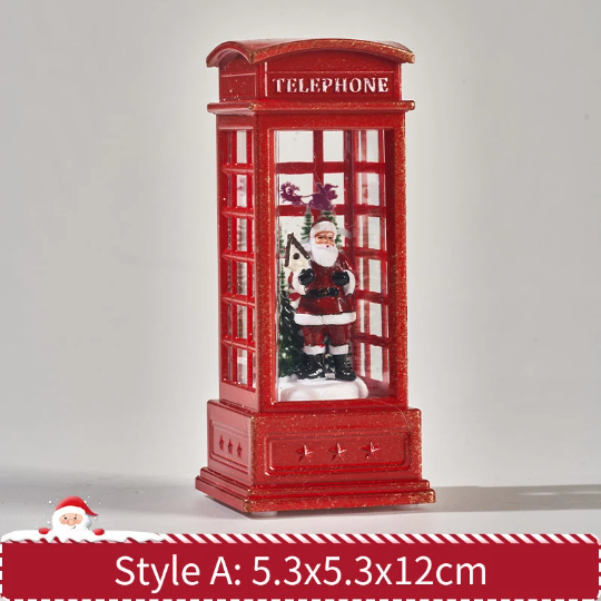 Christmas Telephone booth Music Box