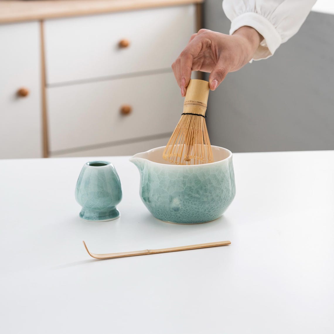 Crystal Flower Matcha Set 550ml
