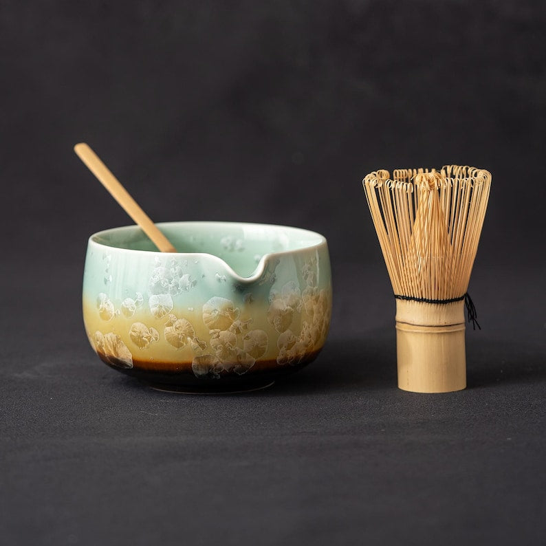 Crystalline Glaze Matcha Set 450ml