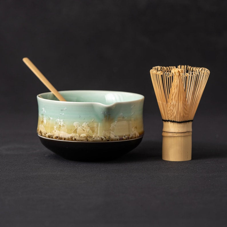 Crystalline Glaze Matcha Set 500ml