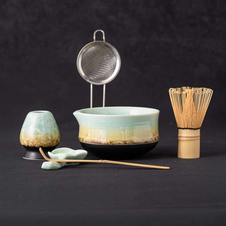 Crystalline Glaze Matcha Set 500ml