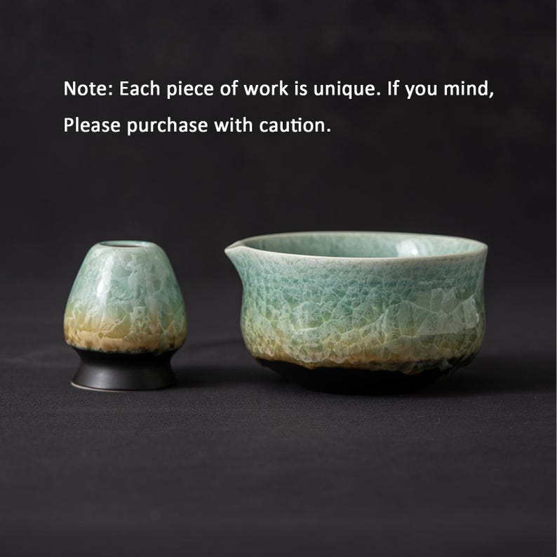 Crystalline Glaze Matcha Set 500ml