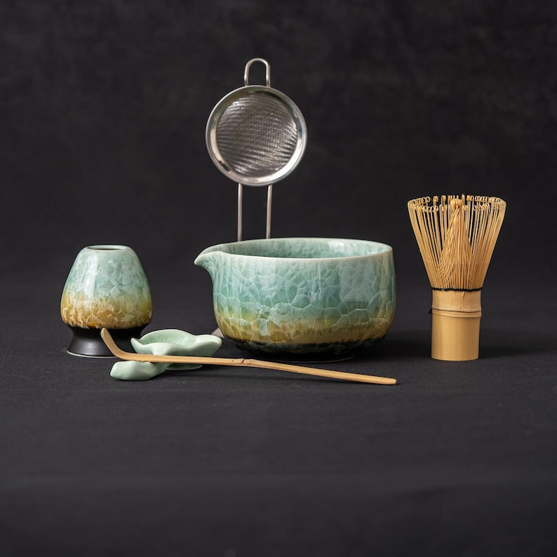 Crystalline Glaze Matcha Set 450ml