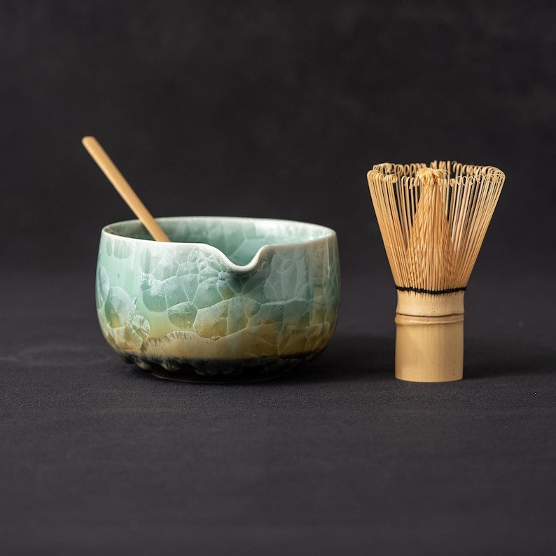 Crystalline Glaze Matcha Set 450ml