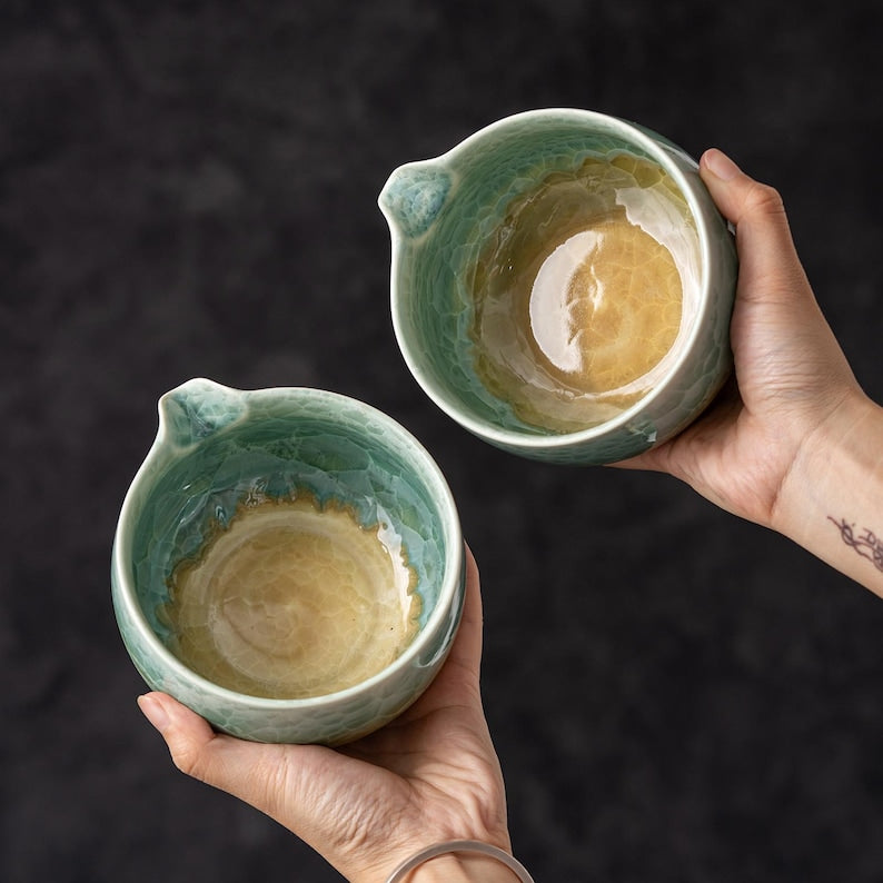 Crystalline Glaze Matcha Set 450ml