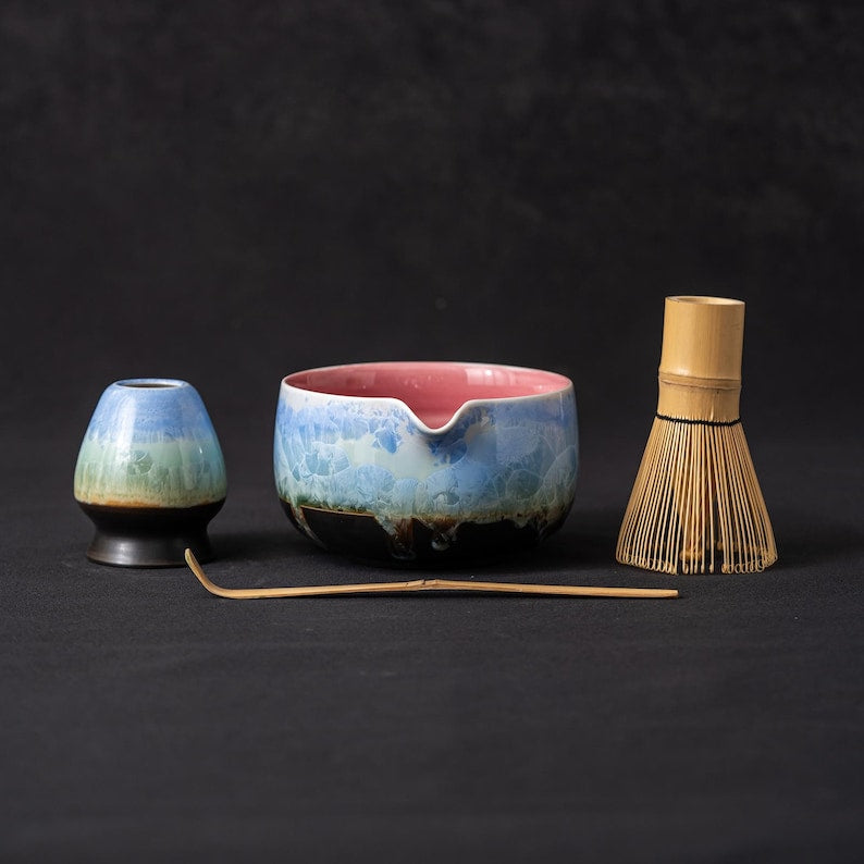 Crystalline Glaze Matcha Set 450ml