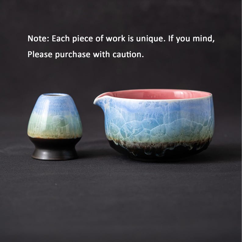 Crystalline Glaze Matcha Set 450ml