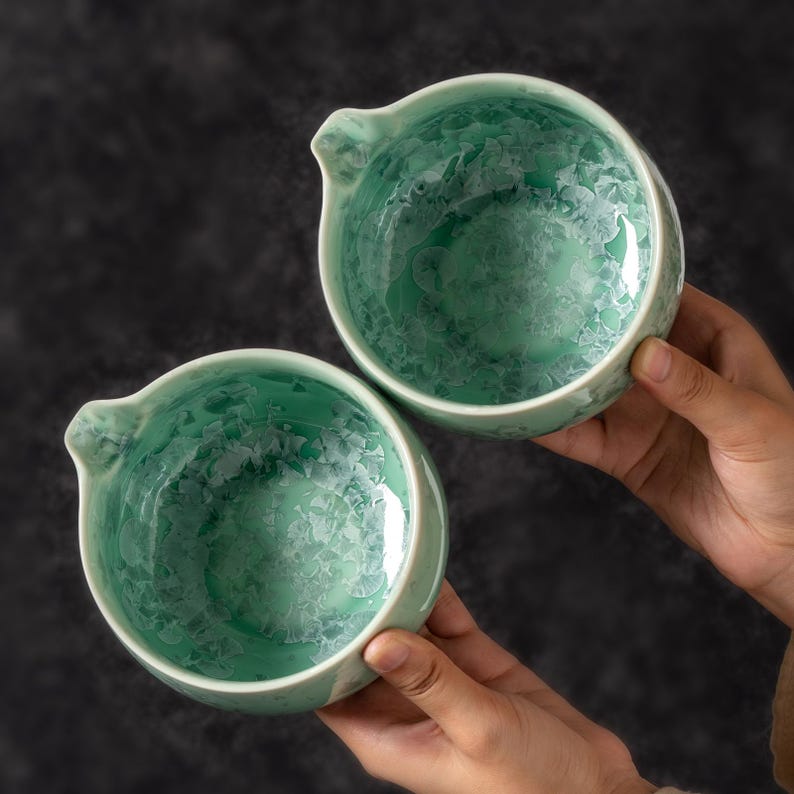 Crystalline Glaze Matcha Set 450ml