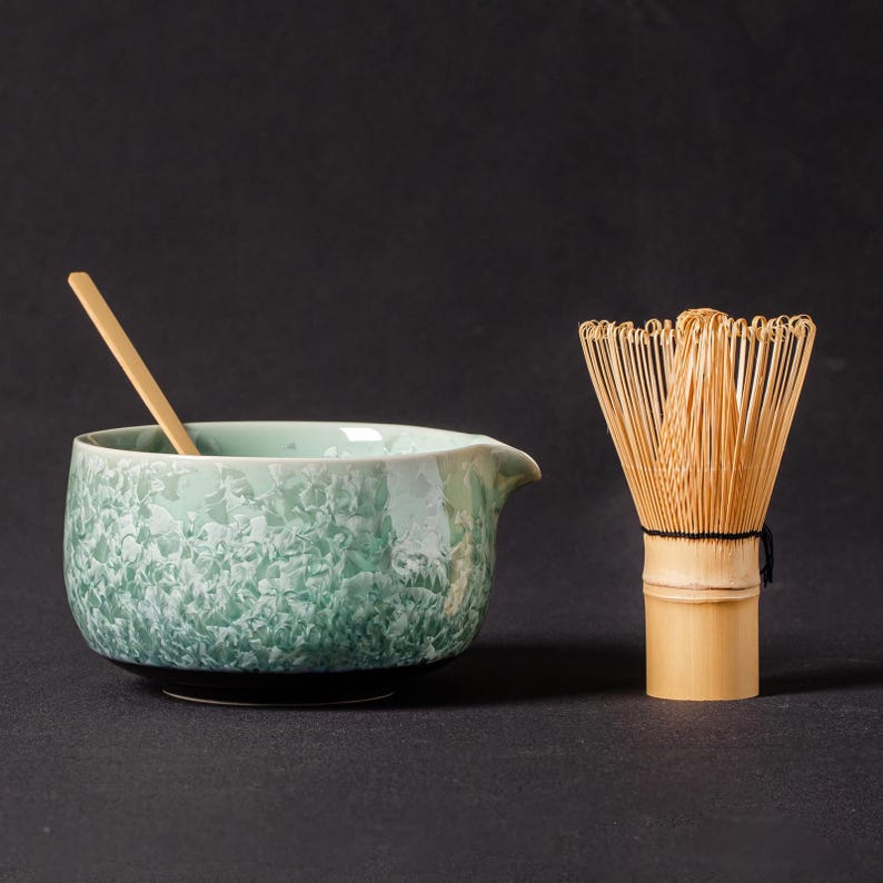 Crystalline Glaze Matcha Set 450ml