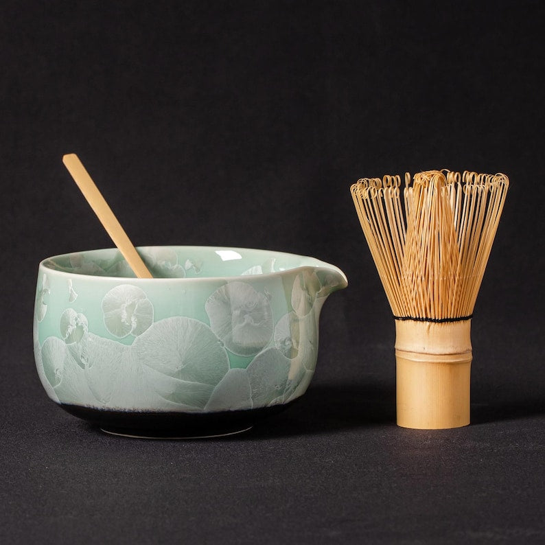 Crystalline Glaze Matcha Set 450ml
