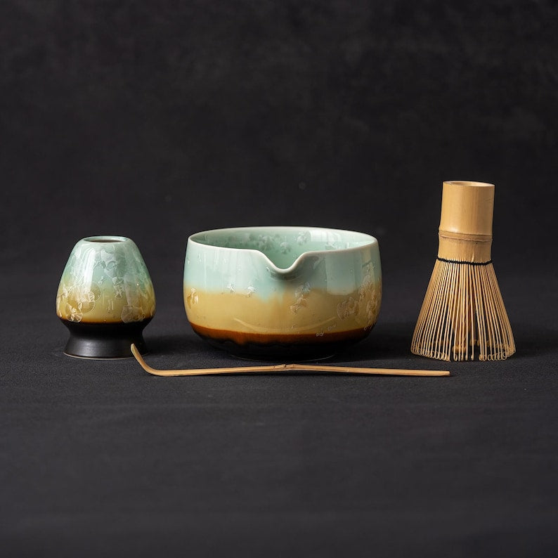 Crystalline Glaze Matcha Set 450ml