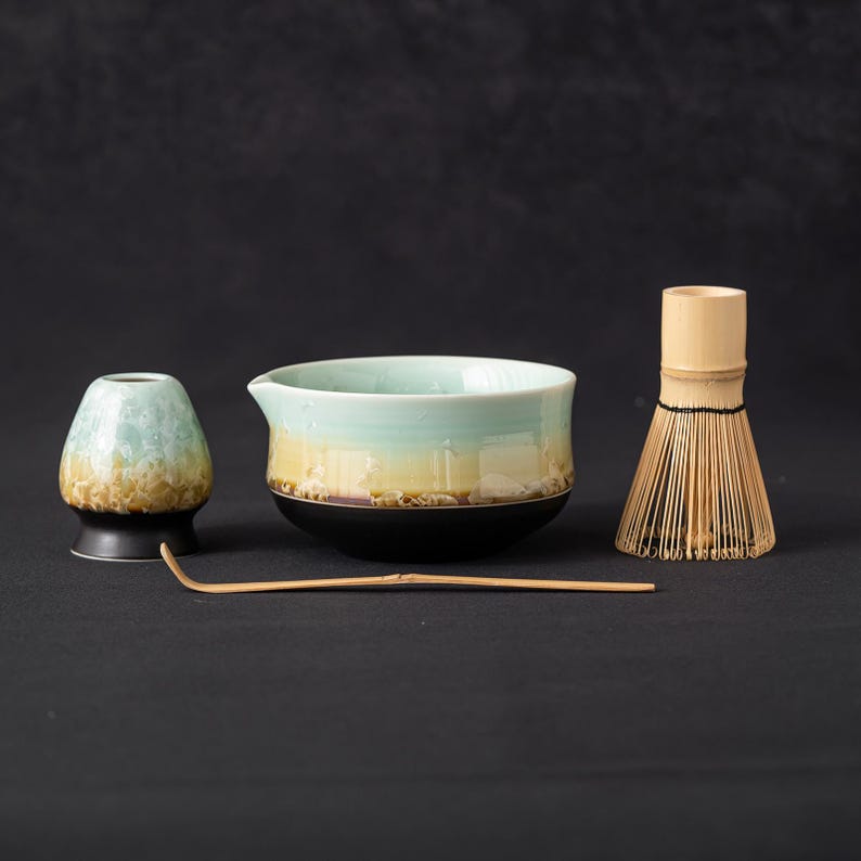 Crystalline Glaze Matcha Set 500ml