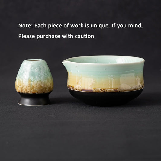 Crystalline Glaze Matcha Set 500ml