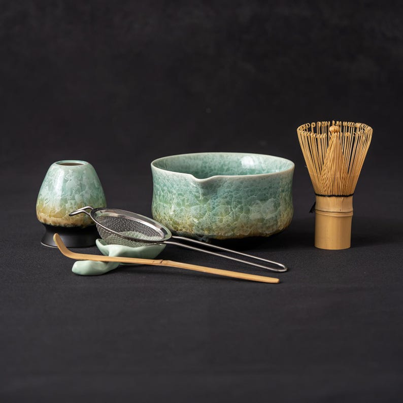 Crystalline Glaze Matcha Set 500ml