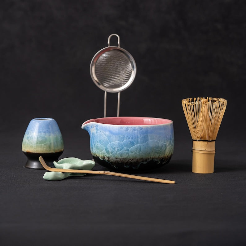 Crystalline Glaze Matcha Set 450ml