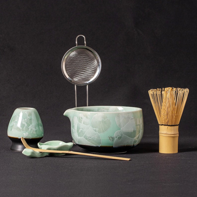 Crystalline Glaze Matcha Set 450ml