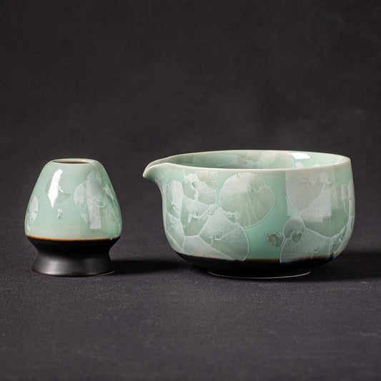 Crystalline Glaze Matcha Set 450ml