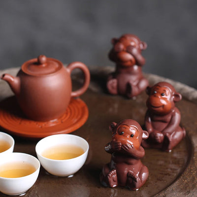 Set of 4 Monkey Tea Pet